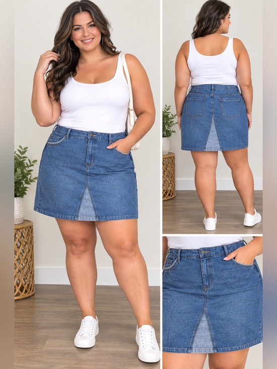 Fat Face Dresses & Skirts - Fat Face Skirt Light Blue Denim Mini